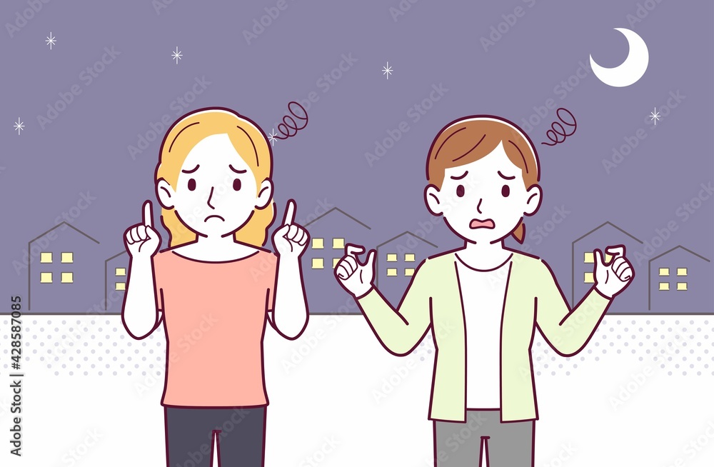金髪女性と日本人女性 金髪女性と日本人女性