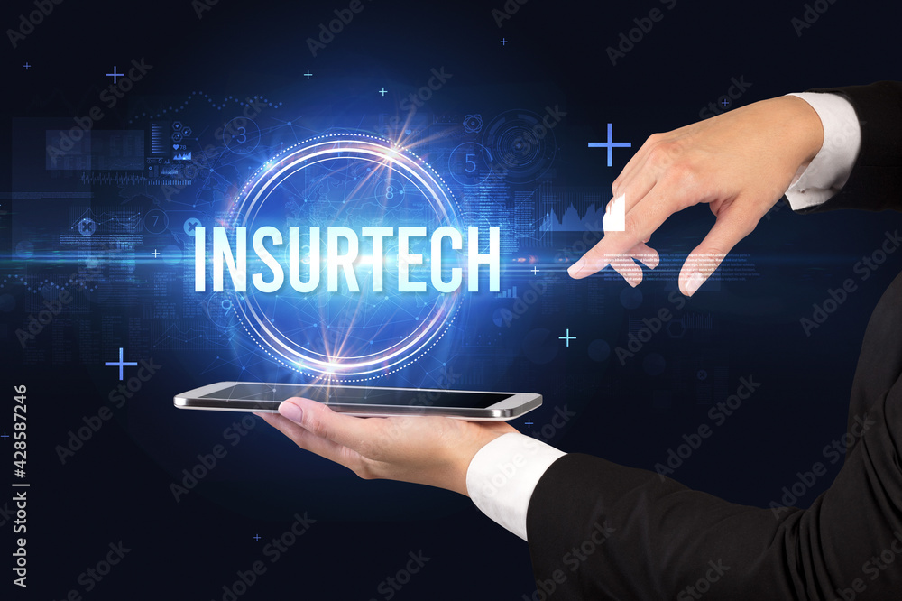 Fototapeta premium Close-up of a touchscreen, new tech concept