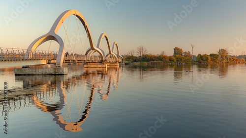 Solvesborg Pedestrian Bridge Panorama photo