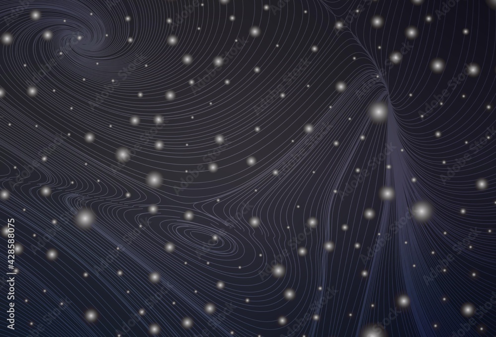 Obraz premium Dark Gray vector layout with spheres, lines.