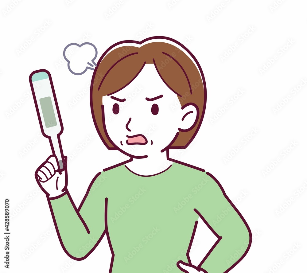 Middle-aged woman in green clothes Middle-aged woman in green clothes