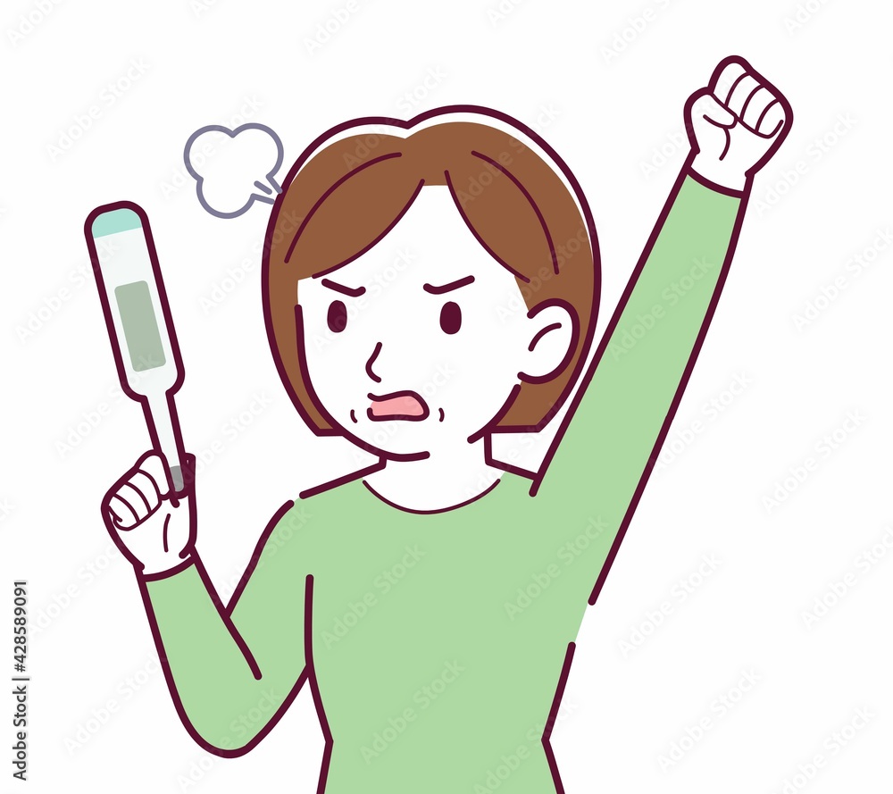 Middle-aged woman in green clothes Middle-aged woman in green clothes