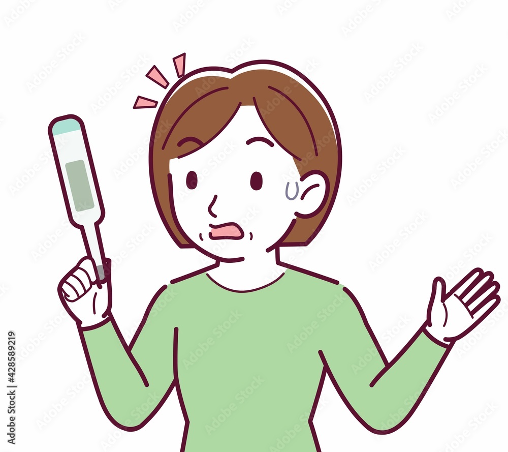 Middle-aged woman in green clothes Middle-aged woman in green clothes