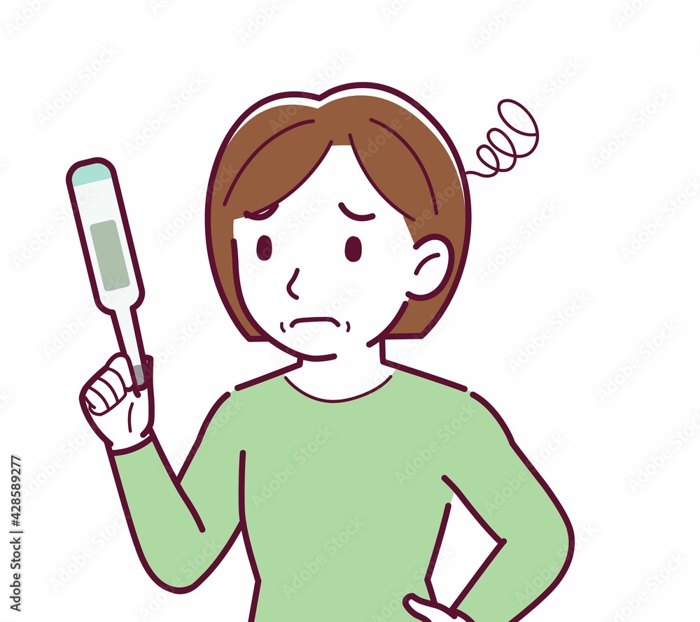 Middle-aged woman in green clothes Middle-aged woman in green clothes