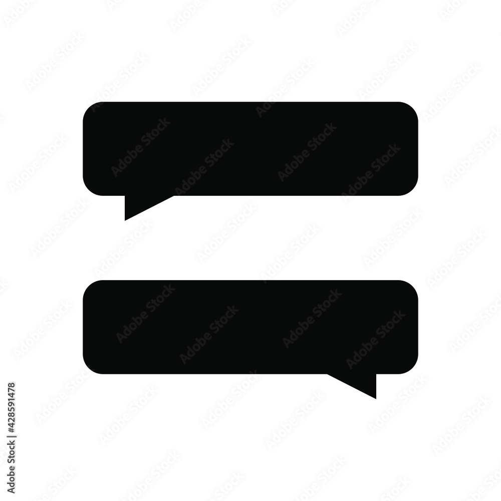 Chat icon on white background Chat icon on white background