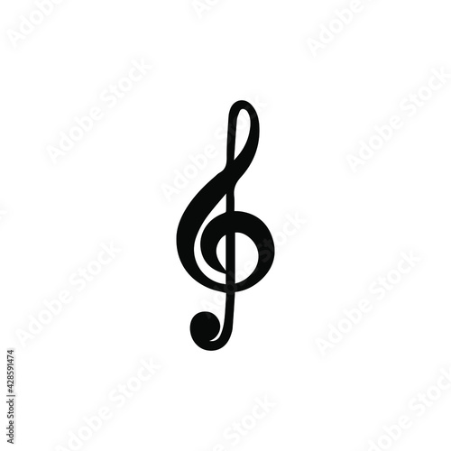 G clef icon on white background