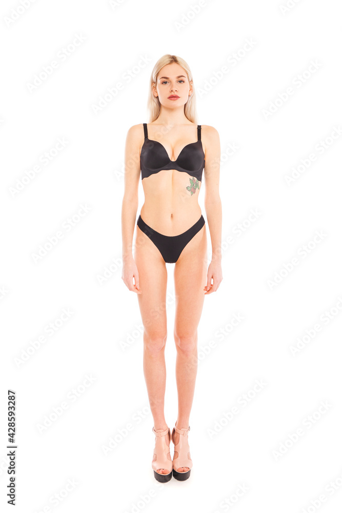 Full body portrait of a young beautiful blonde woman Full body portrait of a young beautiful blonde woman