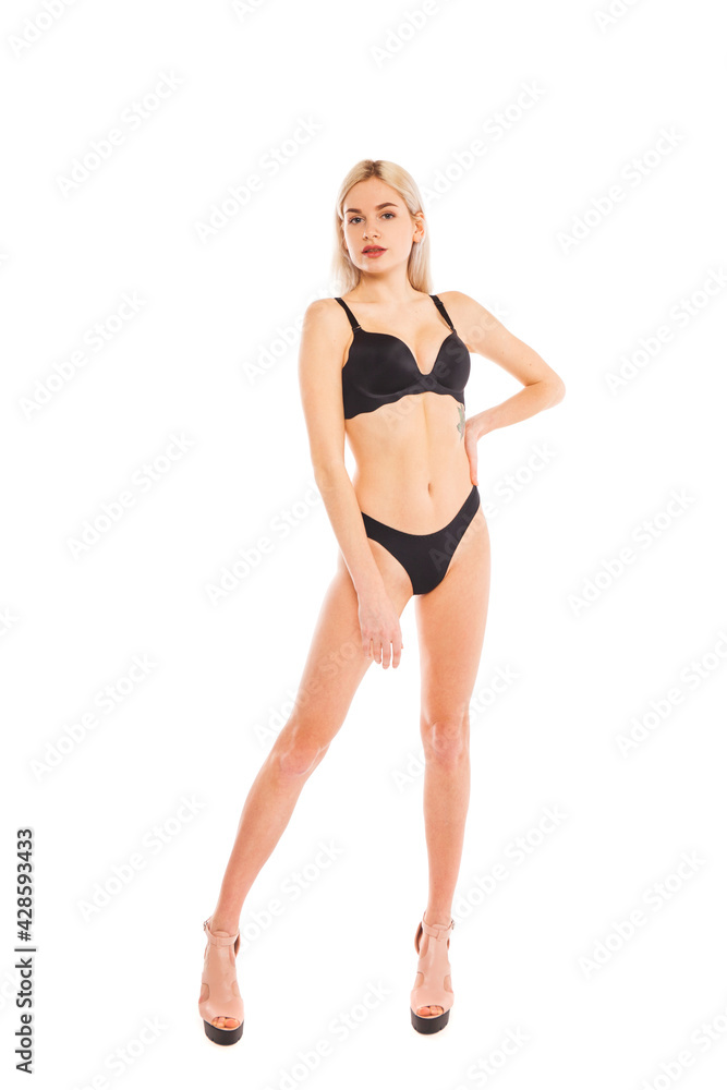 Full body portrait of a young beautiful blonde woman Full body portrait of a young beautiful blonde woman