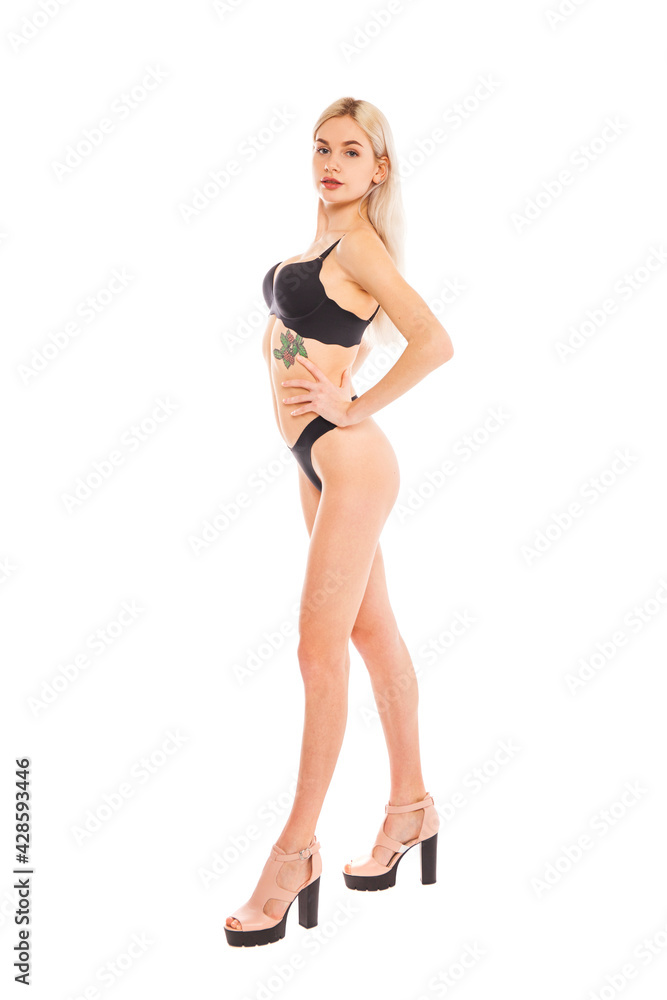 Full body portrait of a young beautiful blonde woman Full body portrait of a young beautiful blonde woman