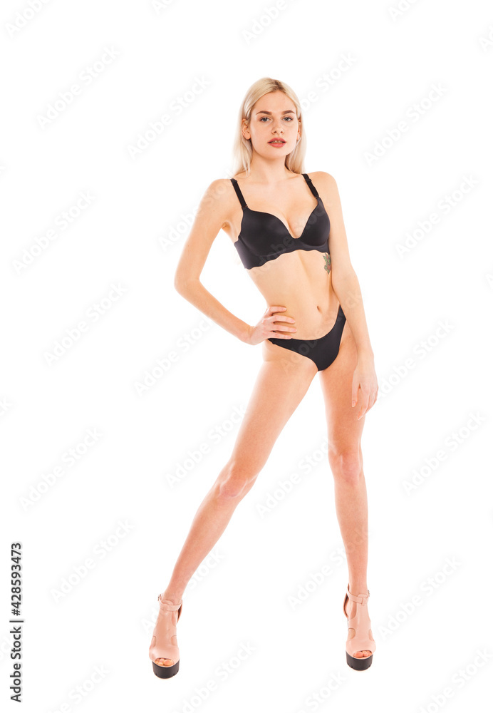 Full body portrait of a young beautiful blonde woman Full body portrait of a young beautiful blonde woman