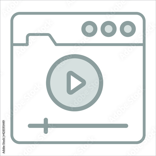 online streaming icon modern illustration