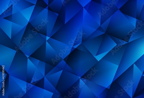 Light BLUE vector abstract mosaic pattern. © smaria2015
