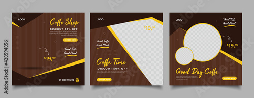 coffe shop social media post banner