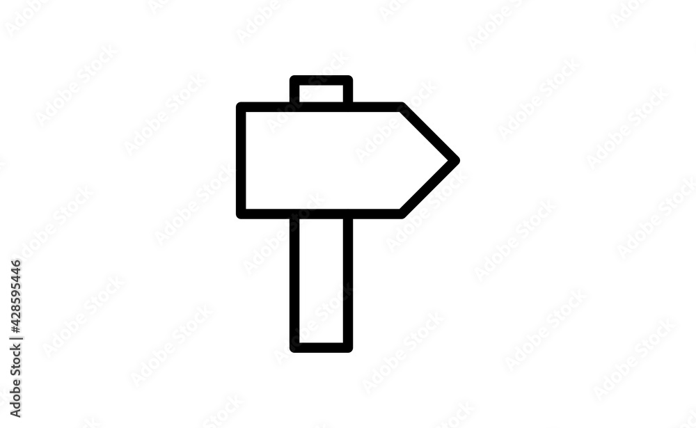 road direction arrow sign vector illustration. road direction arrow sign vector illustration.