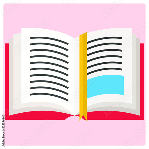 Vector illustration for Open Book With Ribbon EPS10