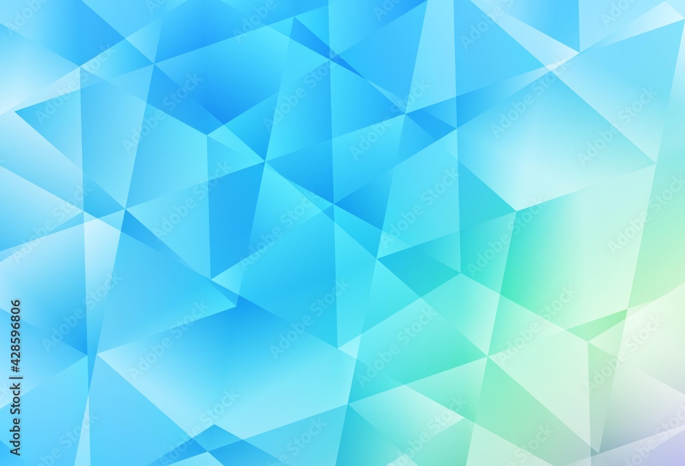 Light Blue, Green vector abstract polygonal template. Light Blue, Green vector abstract polygonal template.