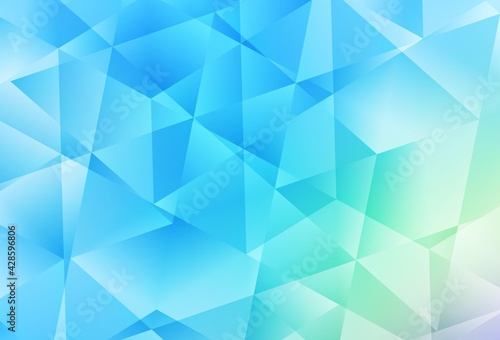 Light Blue, Green vector abstract polygonal template.