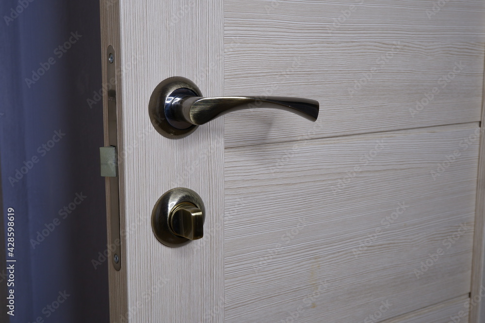 Doorhandle. Interior. Style in the interior. Doorhandle. Interior. Style in the interior.