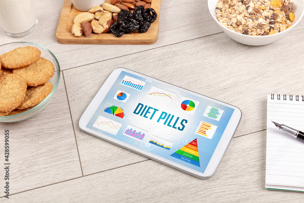 Organic food and tablet pc Organic food and tablet pc