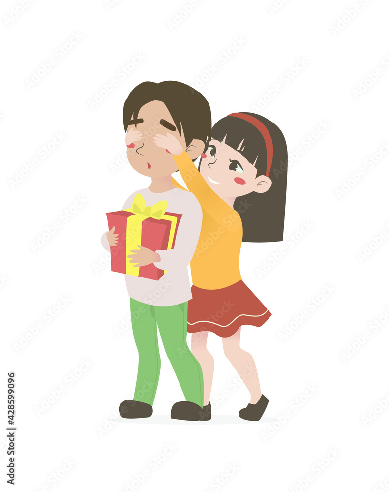 the boy wanted to surprise the girl the boy wanted to surprise the girl