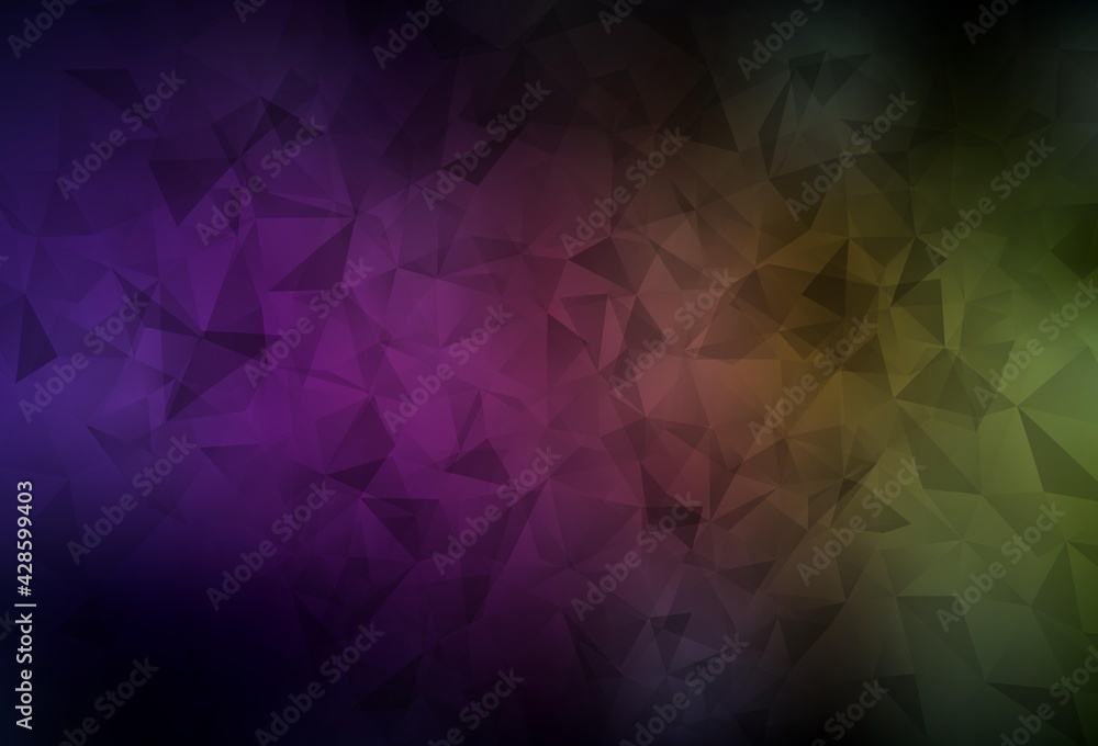 Dark Pink, Yellow vector polygonal background. Dark Pink, Yellow vector polygonal background.