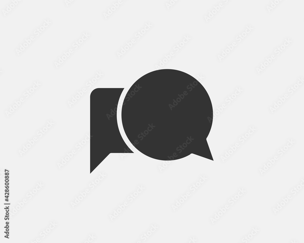 Chat icon vector design element. Talk bubble speech sign. Dialogue balloon. Chat icon vector design element. Talk bubble speech sign. Dialogue balloon.