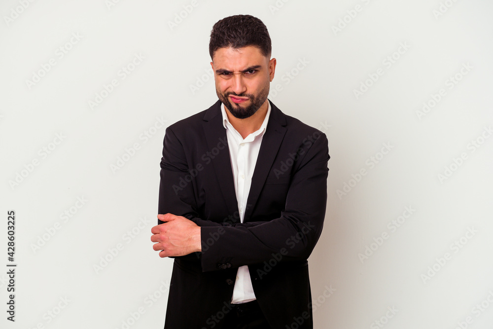 Young mixed race business man isolated on white background Young mixed race business man isolated on white background