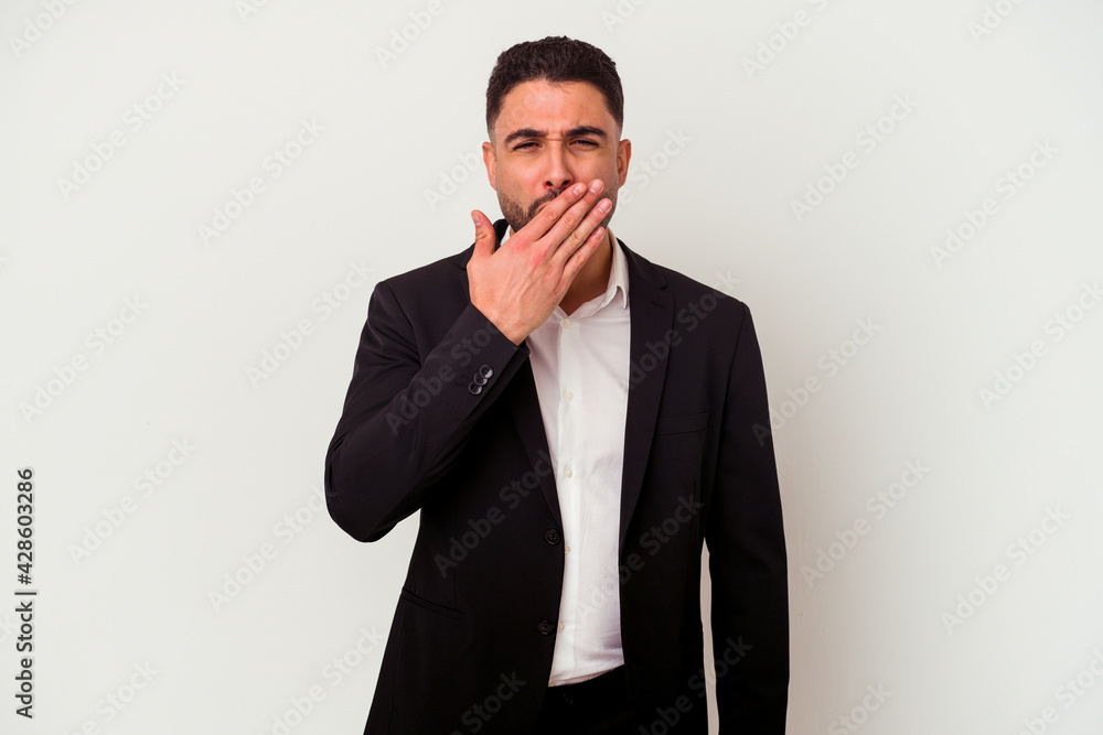 Young mixed race business man isolated on white background Young mixed race business man isolated on white background