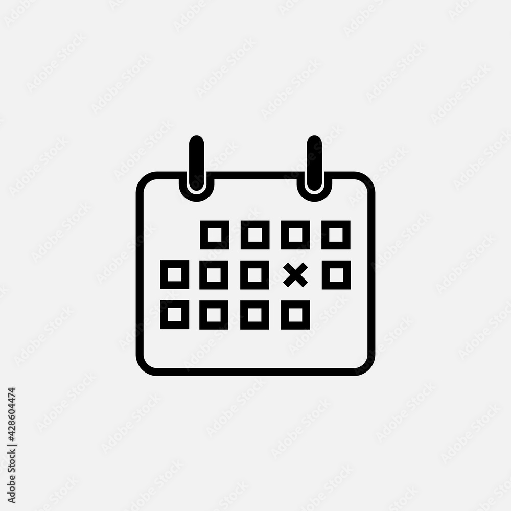 Calendar flat icon. Mark the date, holiday, important day concepts. Flat style design. icon Calendar flat icon. Mark the date, holiday, important day concepts. Flat style design. icon