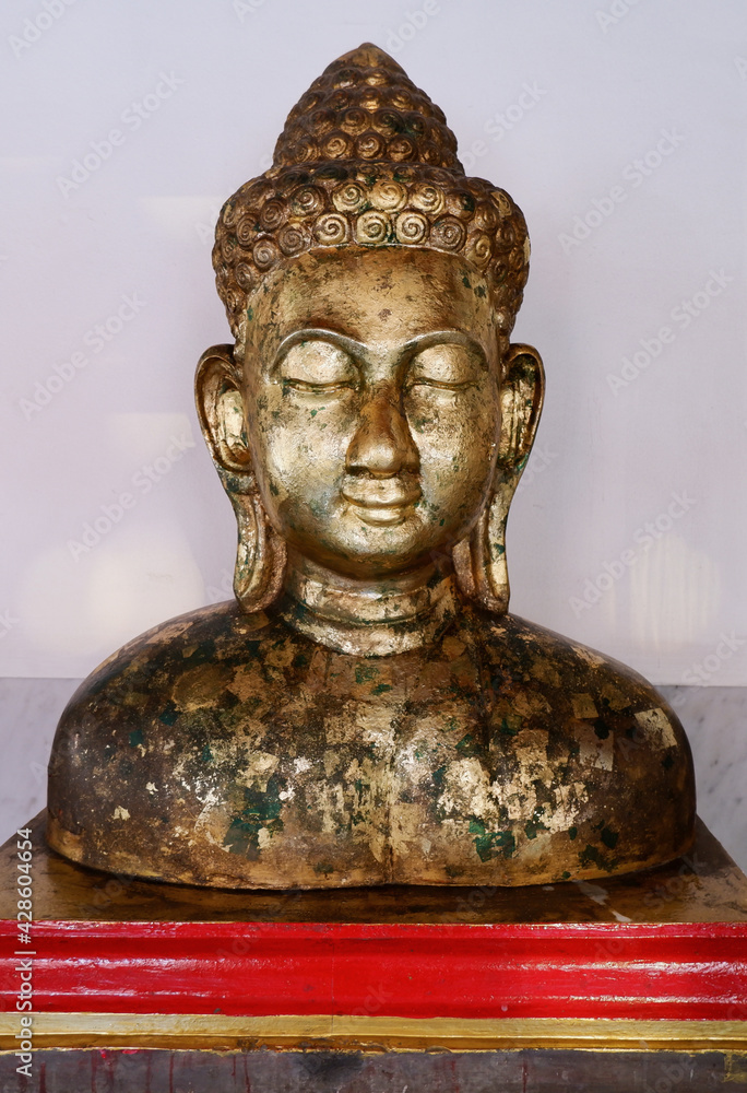 The complete buddha statue outside the temple hall The complete buddha statue outside the temple hall