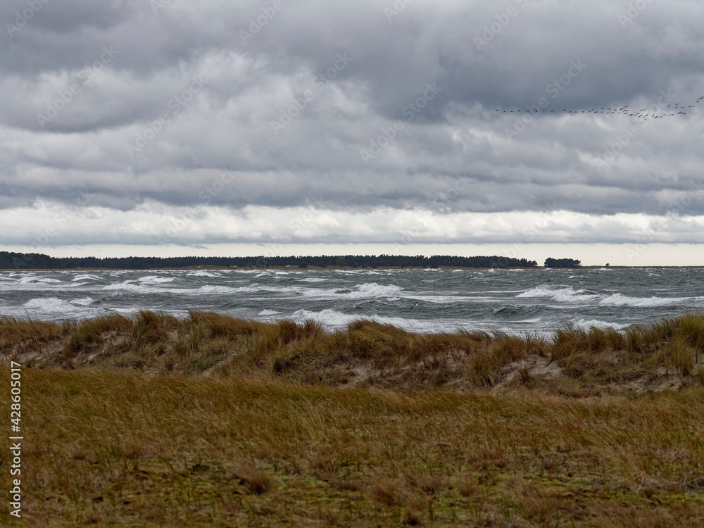 Sturm über der Ostsee, Ostseebad Prerow auf dem Darß, Fischland-Darß-Zingst, Mecklenburg Vorpommern, Deutschland