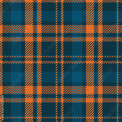 Seamless pattern of scottish tartan plaid. Repeatable background with check fabric texture. Vector backdrop striped textile print.