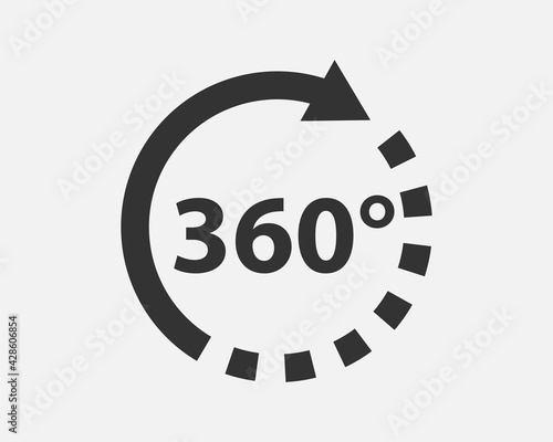 360 degree view vector icon
