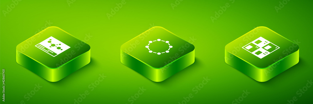 Set Isometric Chemical formula, Periodic table and icon. Vector Set Isometric Chemical formula, Periodic table and icon. Vector