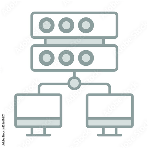 network connection icon modern illustration 