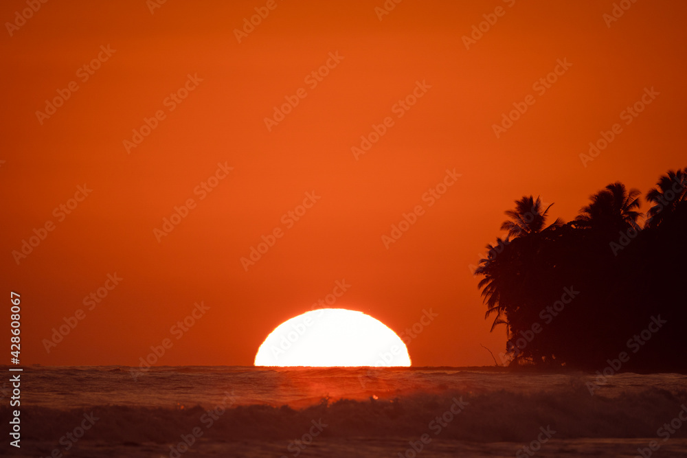 Obraz premium sunset over the beach