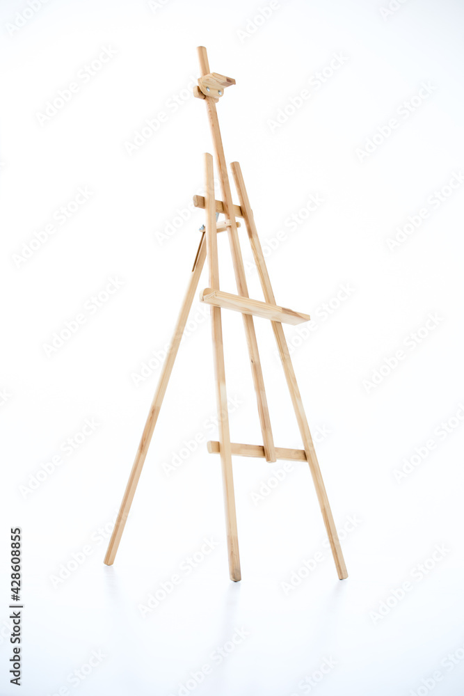 an empty easel isolated on a white background. an empty easel isolated on a white background.