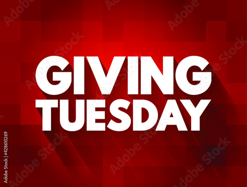 Giving Tuesday text quote, concept background