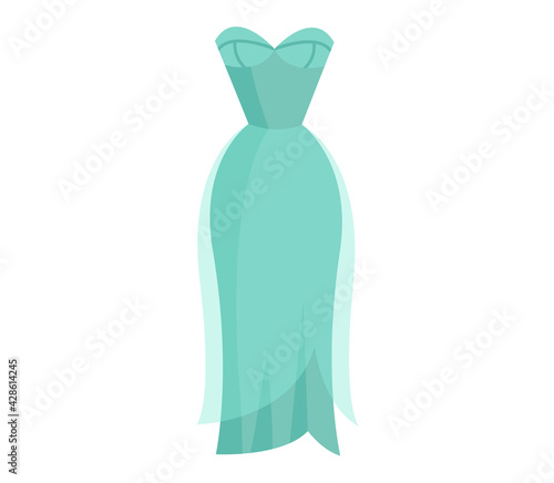 Cute vibrant elegant light blue night dress