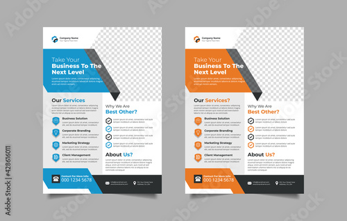 Corporate modern business flyer design and brochure cover template. Creative and abstract business flyer. vector template design. vector illustration template in A4 size