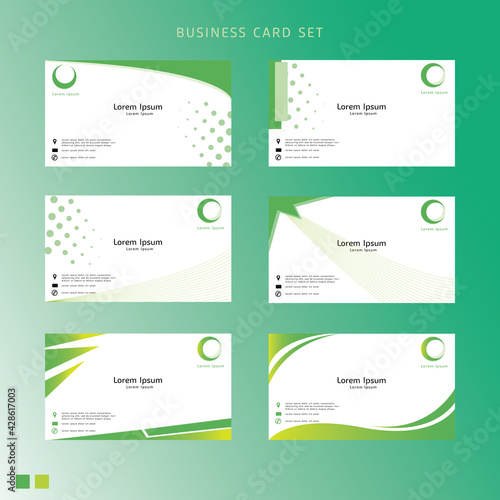 Green business card templates 