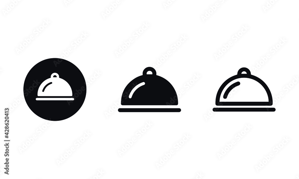Food Serving Tray Icons vector design Food Serving Tray Icons vector design