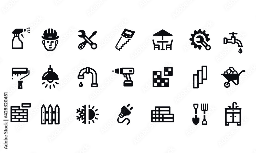 hardware store icons vector design hardware store icons vector design