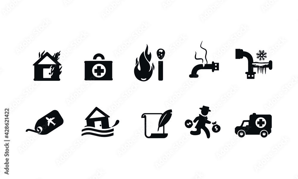 Insurance Icons vector design 