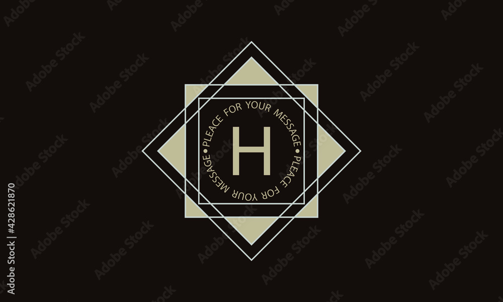 Elegant geometric logo. Icon, brand of the company with the alphabetic letter H. Creative logo of business, salon, boutique, company, corporation. Elegant geometric logo. Icon, brand of the company with the alphabetic letter H. Creative logo of business, salon, boutique, company, corporation.