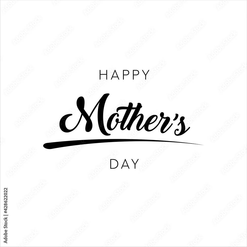 Happy Mother's Day text with flowers isolated on background. Hand drawn lettering as Mother's day logo, badge, icon. Template for Happy Mother's day, invitation, greeting card, postcard. Happy Mother's Day text with flowers isolated on background. Hand drawn lettering as Mother's day logo, badge, icon. Template for Happy Mother's day, invitation, greeting card, postcard.