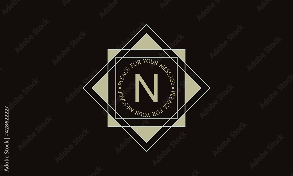 Elegant geometric logo. Icon, brand of the company with the alphabetic letter N. Creative logo of business, salon, boutique, company, corporation. Elegant geometric logo. Icon, brand of the company with the alphabetic letter N. Creative logo of business, salon, boutique, company, corporation.