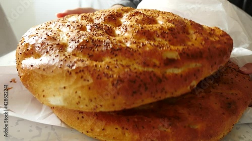 Wallpaper Mural Ramadan pita with fresh and hot sesame, fresh Turkish pita, Torontodigital.ca