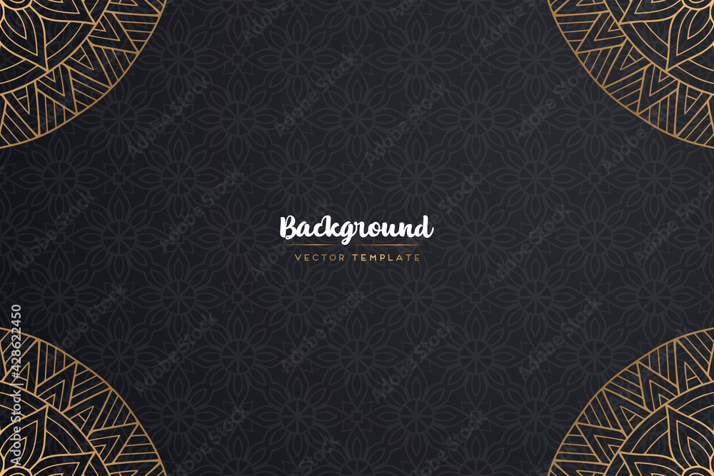 Gold background with mandala template Gold background with mandala template