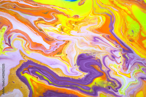 Abstract bright marble pattern. Fluorescent background.